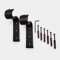 Black Very heavy duty 30mm wrought iron metal wall brackets